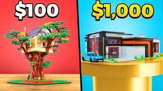 $100 vs $1000 LEGO Houses