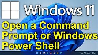 ️ Windows 11 - How to Open an Command Prompt CMD or Windows Power Shell