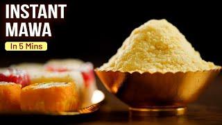 Instant Mawa In 5 Mins  3 Ingredients Mawa  MOTHERS RECIPE  Instant Mawa Recipe At Home