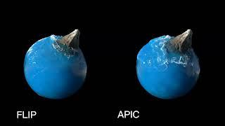 Blender FLIP Fluids FLIP vs APIC comparison