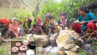 village womens food together  village life of Nepal  life in rural Nepal  @ruralnepall