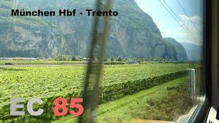 ÖBB EC Mitfahrt durch die Alpen  München Hbf - Trento