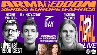 The ARMAGEDDON FINAL Richard Rapport Jan-Krzysztof Duda Maxime Vachier-Lagrave