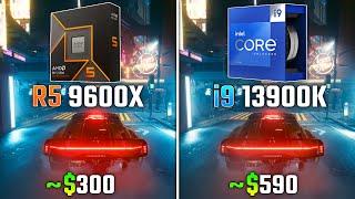 RYZEN 5 9600X vs INTEL i9-13900K  Test in 6 Games