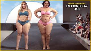 Plus Size Womens Latest Gorgeous Lingerie & Swimwear  Fashion Show 2024