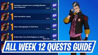 Fortnite Complete Week 12 Quests - How to EASILY Complete Week 12 Quests Challenges Chapter 4 Season
