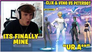 CLIX & VENO Make PETERBOT RAGE Quit After WAGERING Him For THE FIRST TIME Fortnite Moments