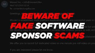 Beware of Fake Software Sponsorship Scams