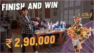 WIN 2 LAKH 90 THOUSAND RUPEES  Finish this United India Thali in 29 minutes  Can you?