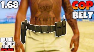 How to Get The COP BELT on ANY OUTFIT In GTA 5 Online 1.69 NO TRANSFER GET COP BELT