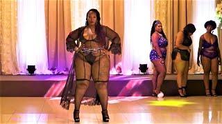 Plus Size Curvy Womens Walking in Lingerie - Plus Size Fashion Show