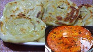 Easy layered paratha and veg empty salna or gravyparathaparottaparatha reciperecipe for paratha