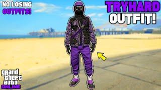 Easy Purple Joggers Utility Vest Glitched Tryhard Modded Outfit In GTA 5 Online No Transfer