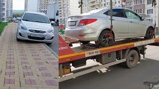 #2. Эвакуация Hyundai Solaris с тротуара микрорайон Суворовский. 2.11.2023