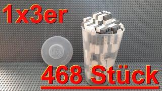 468 Stück 1x3 er Legosteine in einem großen Lego® Becher