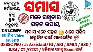 Samasa Odia Grammar  OSSSC PEO & JA  ASO  CT  B.ED  RI ARI AMIN  All Odisha Exam  Day 55