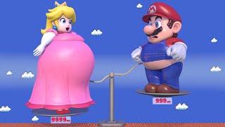 Fat Princess Peach Evolution Super Sized Maze Rescue Compilation with Mario and Pacman