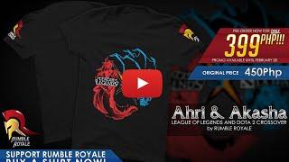 Introducing the RUMBLE ROYALE LoL X Dota 2 Crossover Shirt of Awesomeness