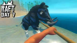 WARTHOGS ARE NO JOKE  Raft Chapter 2 - Day 7  Raft 2020 New Update Gameplay