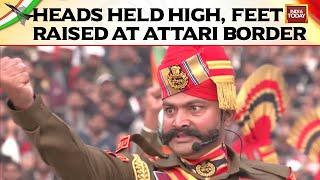 Watch Exceptional Beating Retreat Ceremony At Attari-Wagah Border This Year  Beating Retreat