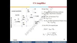 MOSFET Single Stage Amplifiers Part-1