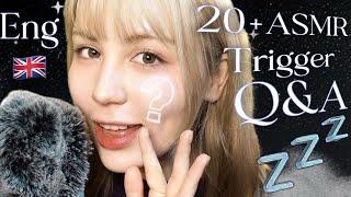 English ASMR Breathy Soft Spoken Q&A & Tapping To Lull You To Sleep 20+ Triggers