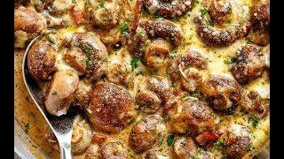 Creamy Garlic Mushrooms and Bacon