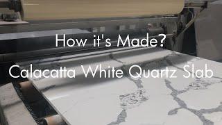 Calacatta White Quartz Slabs Manufacturing Process by Fulei Stone  -  How its made