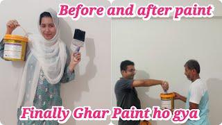 Finally ghar Paint  Before and after  Alishba Amir daily vlog