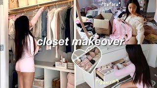 ORGANIZE MY CLOSET WITH ME *satisfying + aesthetic*