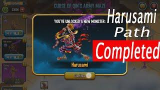 Monster Legends maze Harusami Path completed
