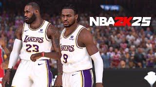 Bronny and LeBron James Father Son Duo  NBA 2K25 ULTRA REALISTIC CONCEPT GAMEPLAY  K4RL