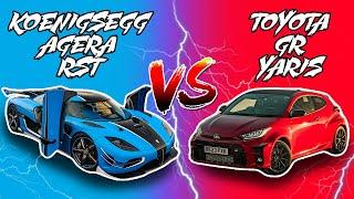 Koenigsegg Agera RST Vs. Toyota GR Yaris