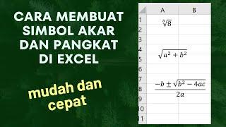 Cara Membuat Simbol Akar di Microsoft Excel