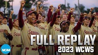 Florida State vs. Tennessee 2023 Women’s College World Series semifinals  FULL REPLAY