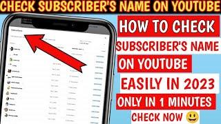 How To Check Subscribers On Youtube  Check Subscribers Name On Youtube  2023  Jobless Tech