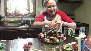 DIY Christmas Ball Wreath All Dollar Tree