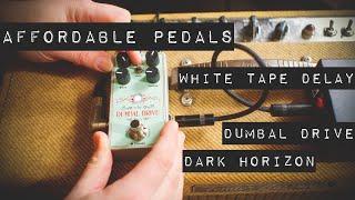 Turning Knobs and Cranking Amps - Affordable Donner Pedals - Dumbal Drive White Tape Dark Horizon