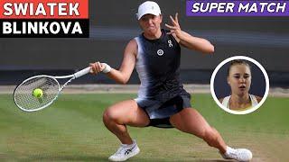 Iga Swiatek Most Aggressive Grass Tennis vs Anna Blinkova Mature Game  Tennis Highlights HD