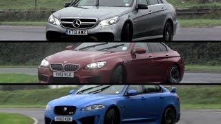 Mercedes-Benz E63 AMG S v BMW M6 Gran Coupe v Jaguar XFR-S - CHRIS HARRIS ON CARS