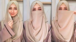 Full Coverage GeorgetteChiffon Niqab Style Ramadan2024 Special Hijab Tutorial  Dr.Sidra9oor