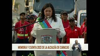 Alcaldesa de Caracas Carmen Meléndez presenta su Memoria y Cuenta del año 2023