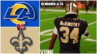 Rams vs Saints Week 13 Simulation Madden 25 Rosters