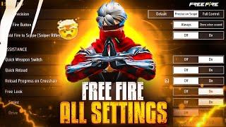 Control Setting Free Fire  Pro Player Setting Free Fire After OB44  Free Fire Setting  Free Fire