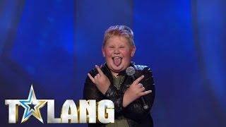 Amazing Kiss - Heavens on Fire cover by 12 year old boy - Sweden’s Got Talent - Talang 2017