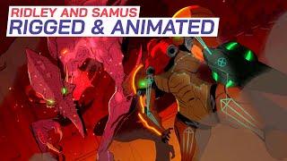 Ridley and Samus rigged & animated by Teke54132 using Moho