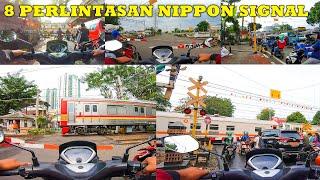 MOTORIDE 8 Perlintasan Kereta Api NS Jepang Ditengah Kota Metropolis  Motoride Railroad Crossing