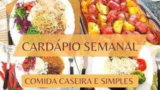 CARDÁPIO SEMANAL COMIDA CASEIRA