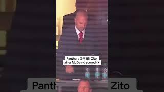 Panthers GM Bill Zito was not happy after Connor McDavids empty net goal #shorts