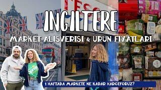 İngilterede 1 Haftalık Market Alışverişi  Ürünler ve Fiyatları  İngilterede kriz var mı?  Yaşam